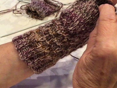 Hebemaschenmuster in Runden