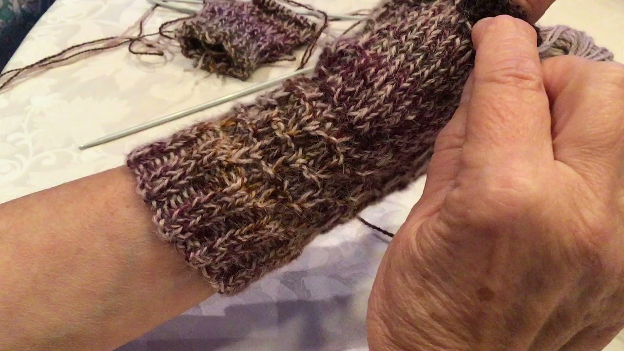 Hebemaschenmuster in Runden