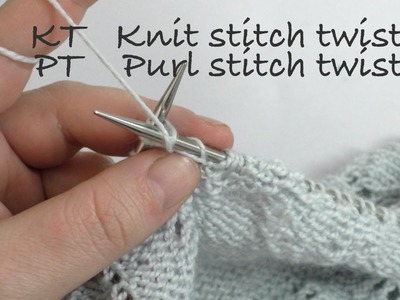 Knit stitch twisted (KT) und Purl stitch twisted (PT) | Englische Strickbegriffe verstehen