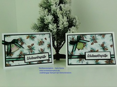 Malerische Weihnacht, eine schöne schnelle Grußkarte kreieren.