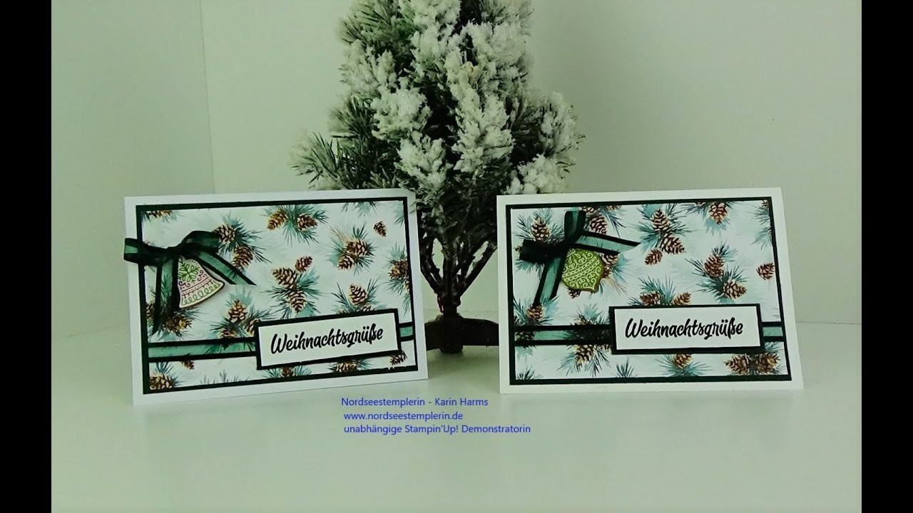 Malerische Weihnacht, eine schöne schnelle Grußkarte kreieren.