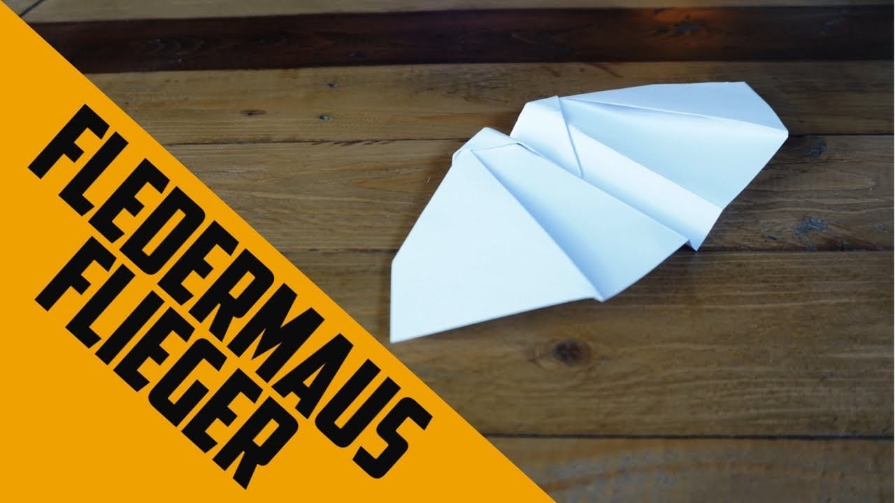 Papierflieger basteln. falten - Fledermaus flieger - Bat Wing. how to make a paper airplane