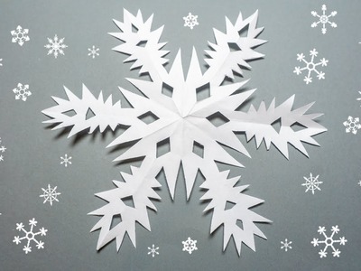 Schneeflocken basteln aus Papier auch für Kinder - Papier Schneeflocken falten als Weihnachtsdeko