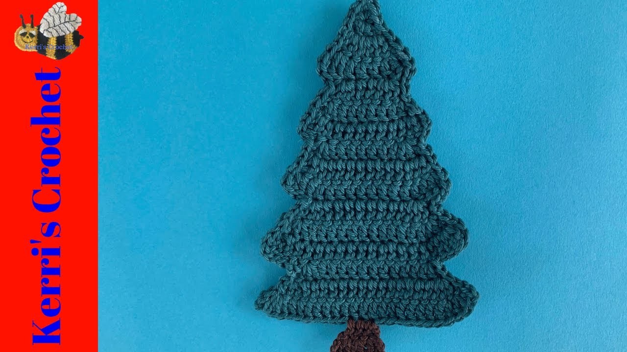 Crochet Tall Pine Tree Tutorial - Crochet Applique Tutorial