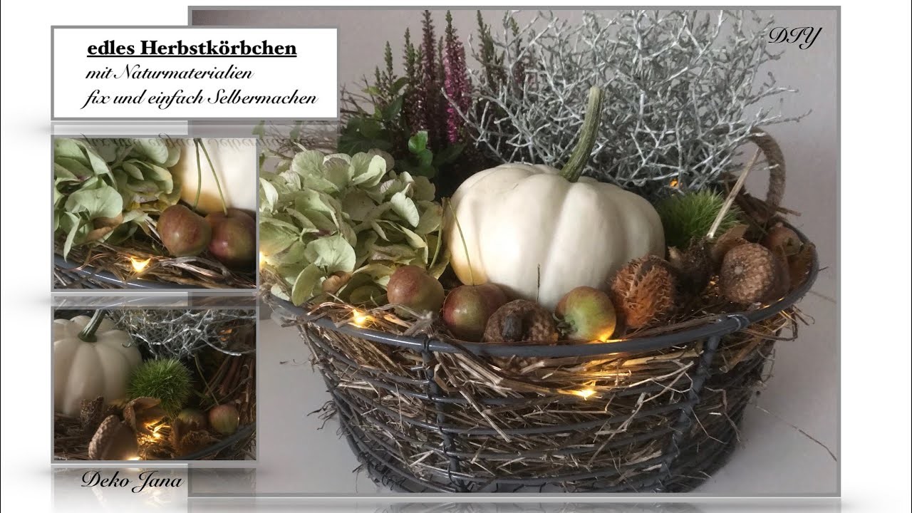 DIY: Dekoidee Herbst Körbchen für jeden Bereich, hübsch dein Zuhause auf ????????????, (How to). Deko Jana