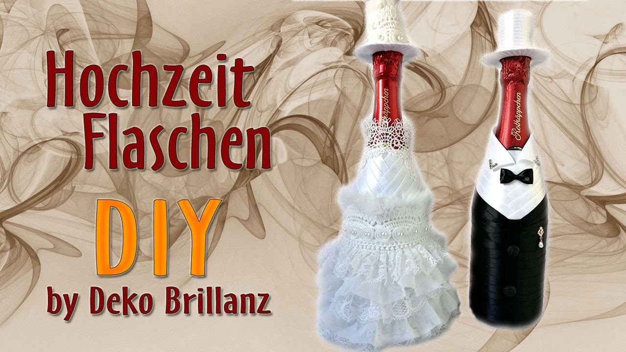 DIY Hochzeitflaschen "Edles Paar" selber machen  - Deko Brillanz 2021 #diy