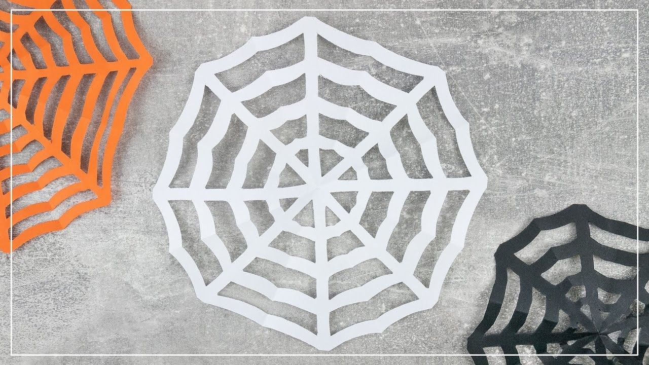 DIY Spinnennetz aus Papier basteln ???? | einfache Halloween Deko Idee