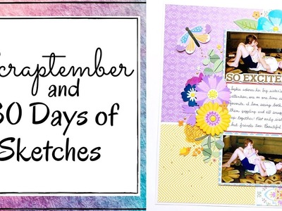 Floral Clusters! | 9x12 Scrapbook Layout | Scraptember