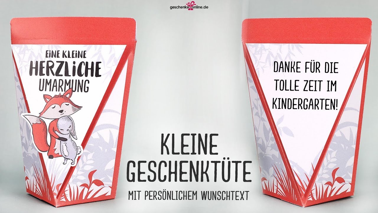 Geschenke einpacken | personalisierte Geschenktüte, optional mit Bonbons oder Schokolade