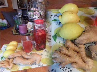 Heiße Zitrone mit Ingwer, Limo & mehr einfach schnell gemacht-gesund , sooo LECKER; NATUR PUR :))