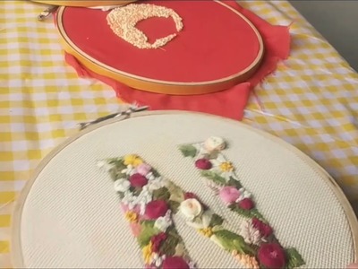 Initials hand embroidery