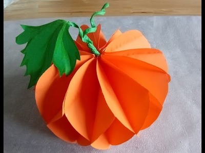 Kürbis aus Papier basteln. DIY Kreative Bastelideen für Halloween