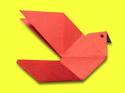 Origami Papier Vogel falten - Anleitung auch für Kinder - Geschenkidee zum Basteln mit Papier