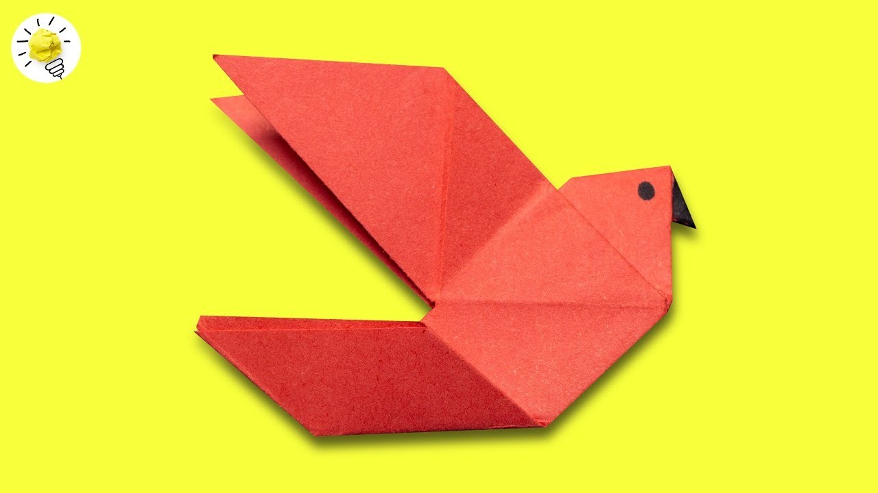 Origami Papier Vogel falten - Anleitung auch für Kinder - Geschenkidee zum Basteln mit Papier