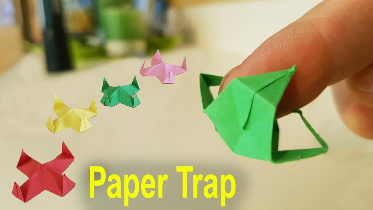 Wie man eine Finger Falle aus Papier faltet - Origami DIY Bastelanleitung