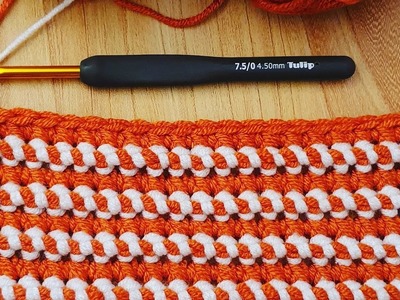 Crochet Easy Blanket Pattern.  Einfaches Häkeln Babydecke Muster