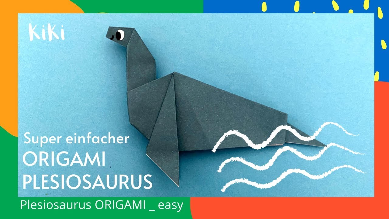 Dinosaur Origami Plesiosaurus _ Dino falten einfach
