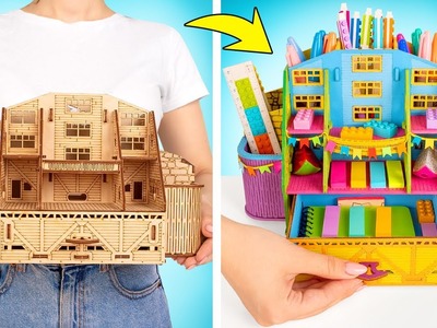 DIY-Miniatur-Holzhaus für dein Schreibzeug