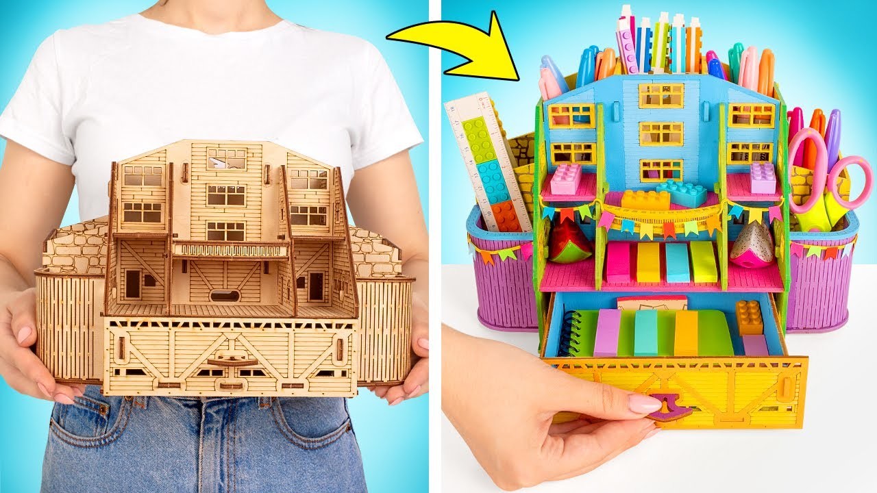 DIY-Miniatur-Holzhaus für dein Schreibzeug
