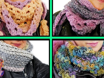 Häkel Ideen für den HERBST ???? Vier super schöne Schals & Tücher für den Herbst & Winter