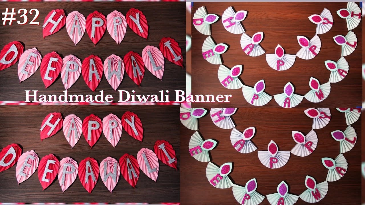 Handmade Diwali Banner.Diwali Decoration ideas.Diwali Decoration ideas at home.DIY Diwali Decoration