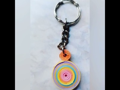 Paper quilling keychain. ????❣️????. #shorts #craft #quilling #viral