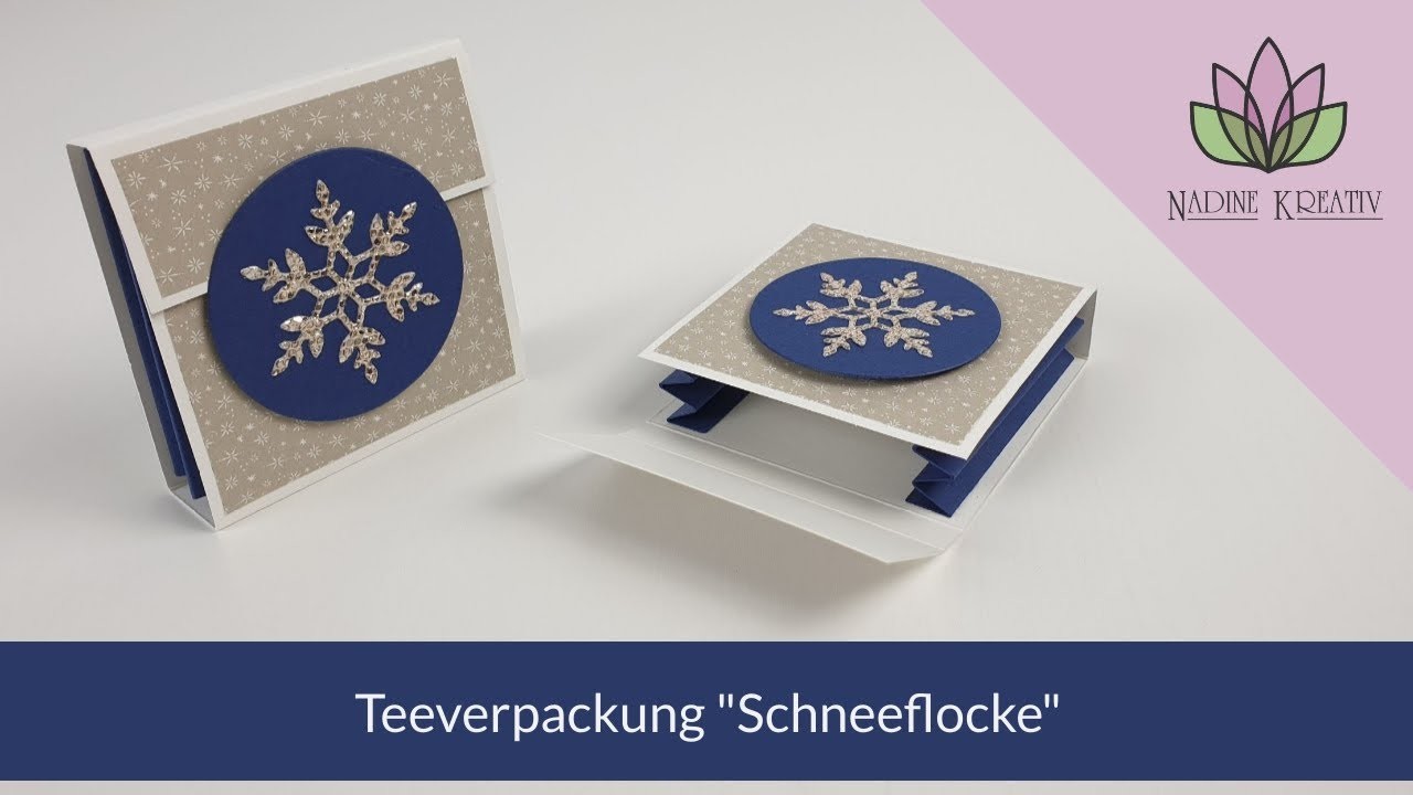 Anleitung Teeverpackung "Schneeflocke" - Stampin' Up! Verpackung basteln (deutsch)