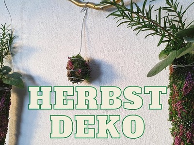 DIY Fenterdeko für drinnen und draußen | Herbst Deko mit Moos, Heide und duftenden Kräutern