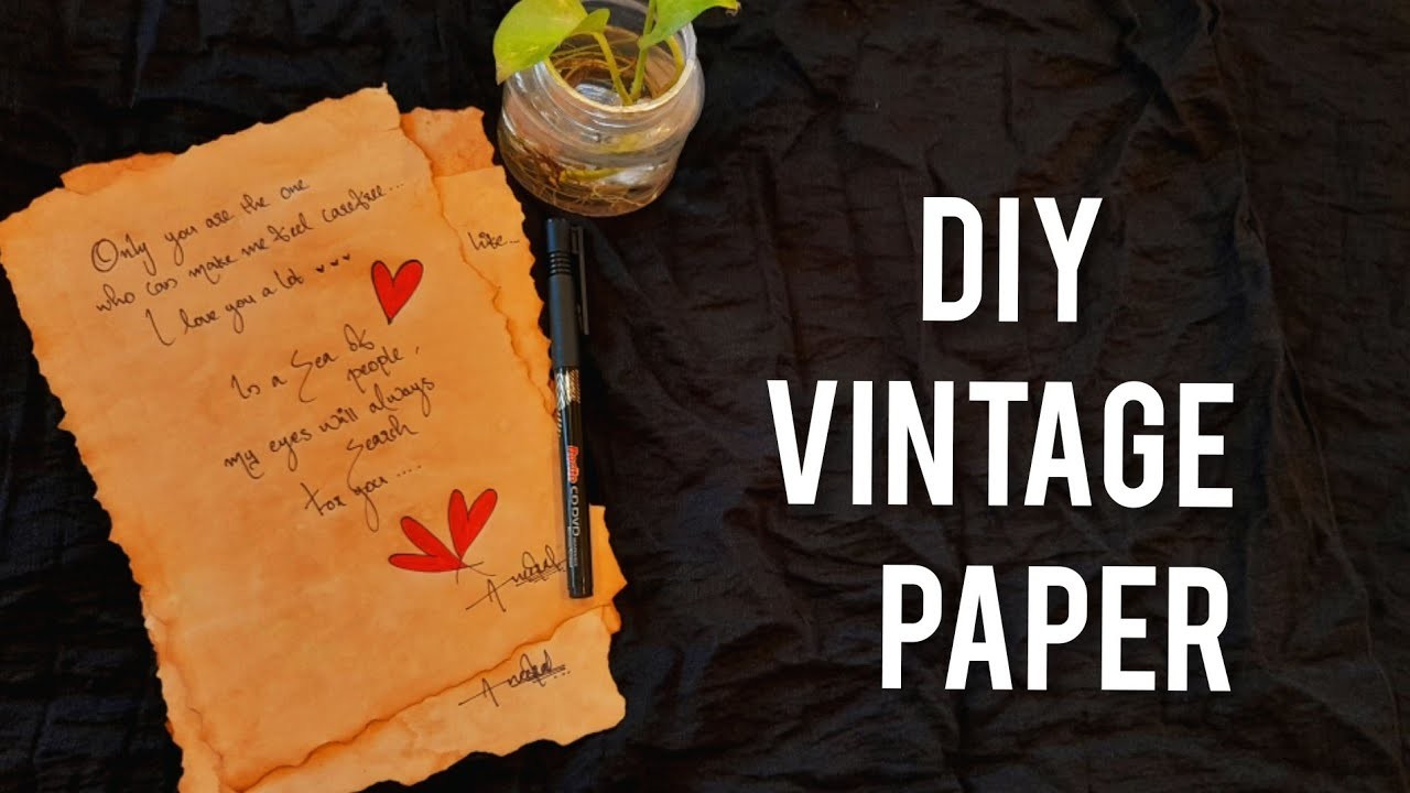 DIY Vintage paper.Easy Tutorial Using Coffee.  #vintagepaper #vintagefashion .Aneera Janeesh.