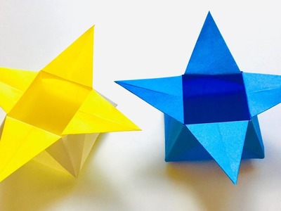 Easy Origami Box Star Tutorial - How to make Origami Box 3D - Easy 3D Origami Box DIY Paper Crafts