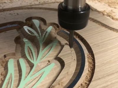 Entstehung von einem Holzschild aus Eiche mit der DIY CNC Fräse - Teil2.2 #holzgerecht #Ladenschild