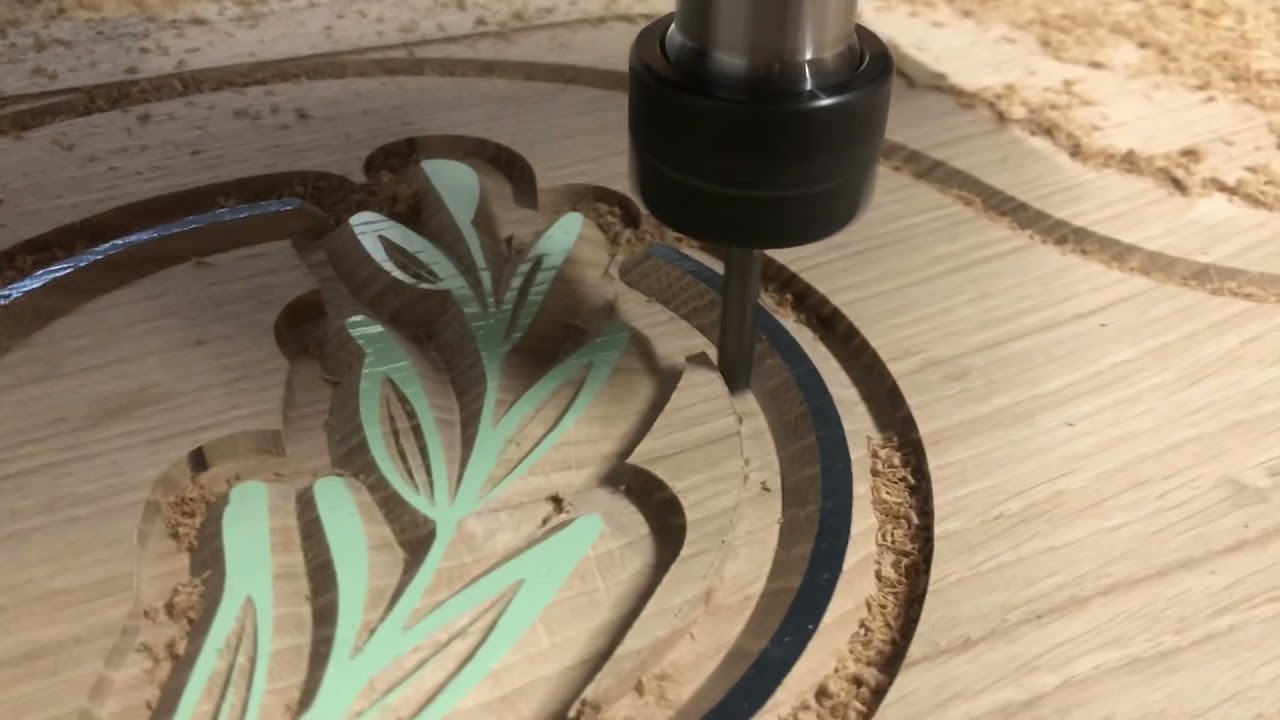 Entstehung von einem Holzschild aus Eiche mit der DIY CNC Fräse - Teil2.2 #holzgerecht #Ladenschild