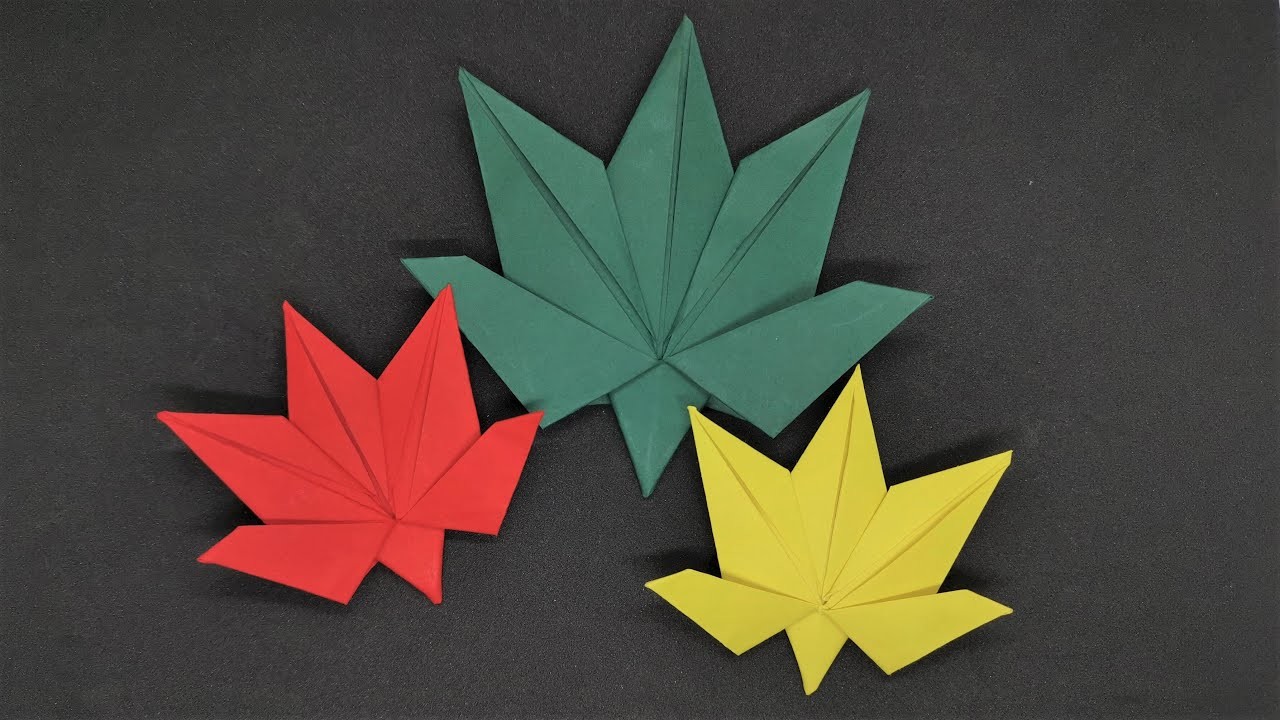 Herbstdekoration selber machen ???? Origami Herbstblätter ???? DIY Paper Maple Leaf
