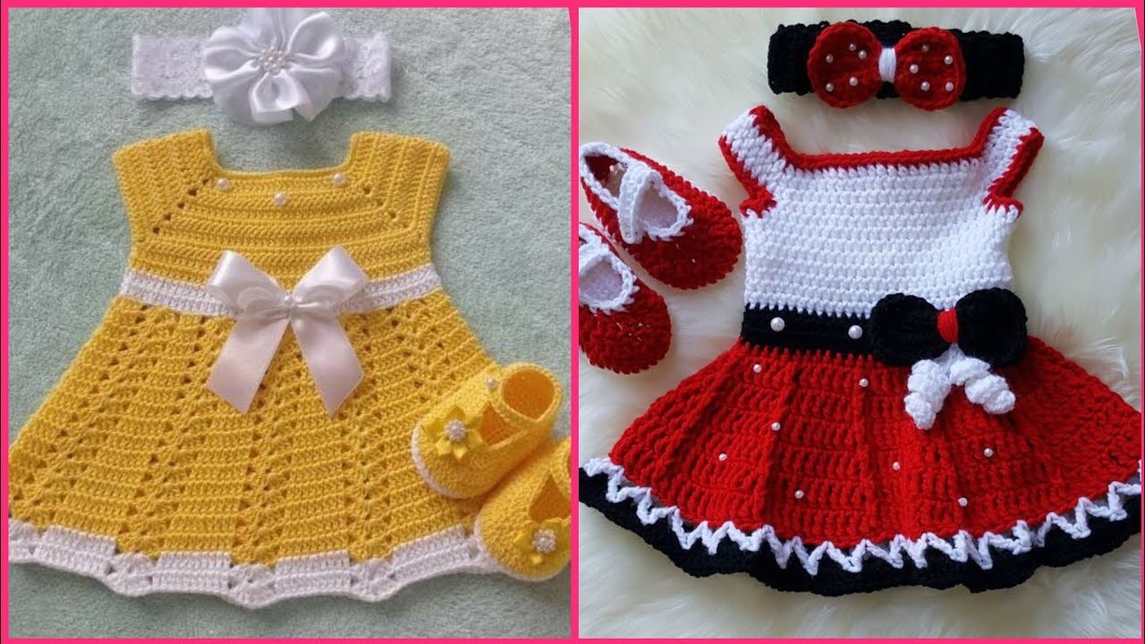 Top Trending Crochet Handmade baby girl frocks Designs 2022