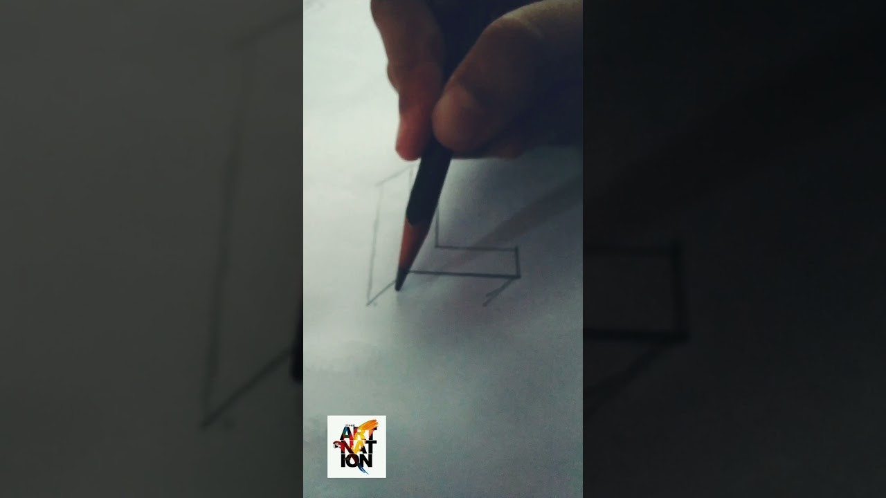 3d letter L drawing