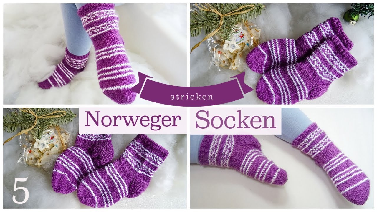 Norweger Socke stricken. alle Größen. Masche für Masche zusammen. Teil 5. Maschenschäfchen
