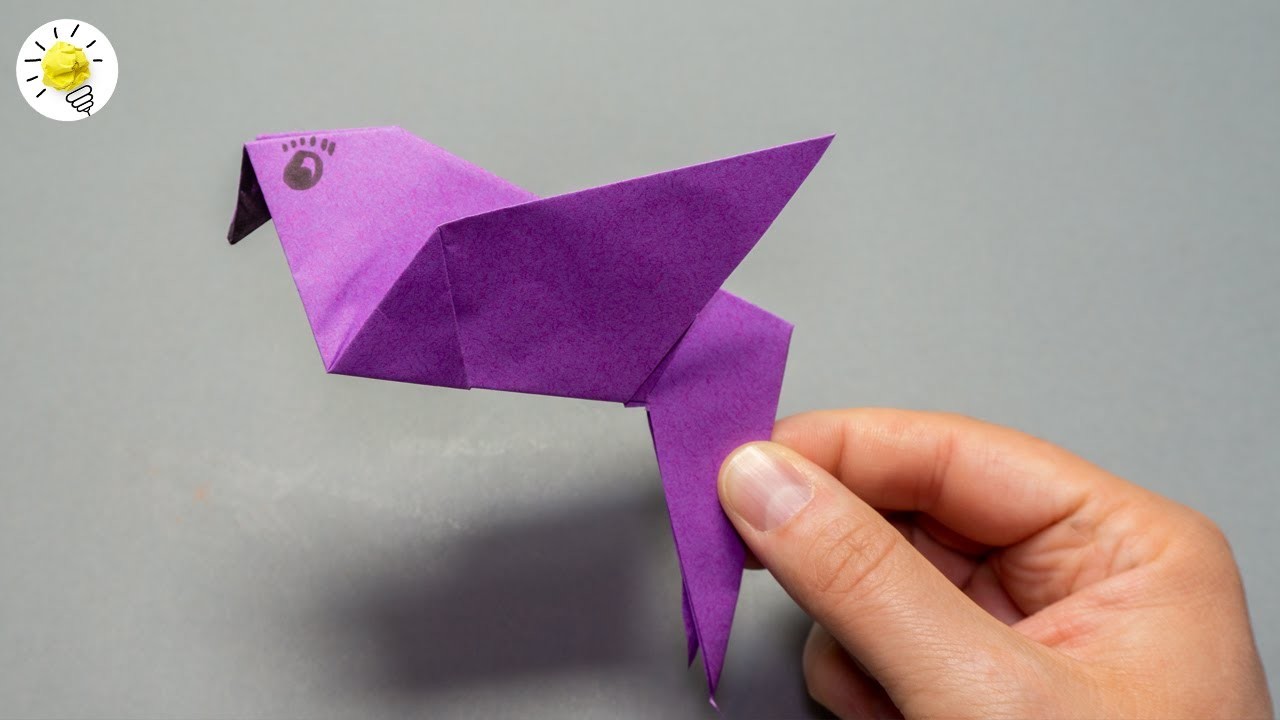 Origami Papier Papagei falten - Anleitung auch für Kinder - Papier Papagei basteln mit Papier