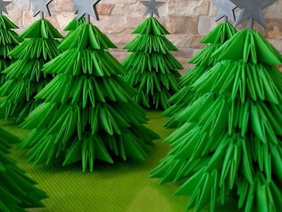Tannenbaum klein - Origami 3d - Bauanleitung - Christmas tree small tutorial