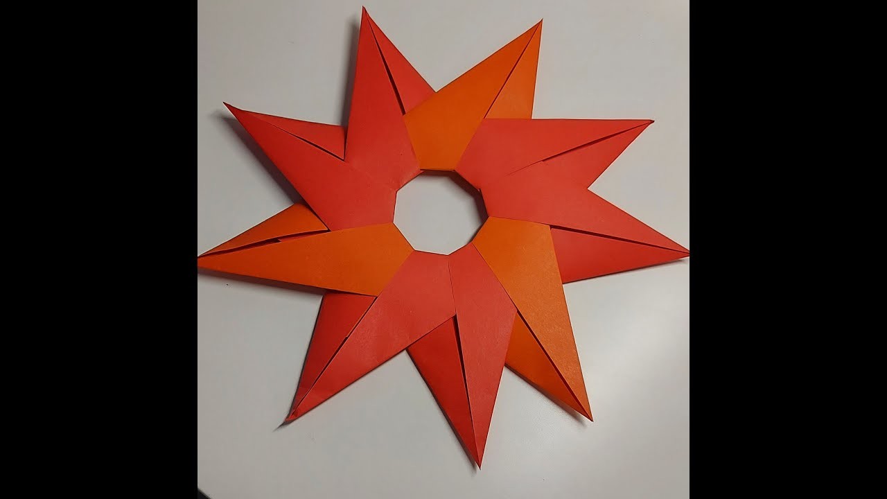 Wie mache ich einen Origami Stern, Weihnachtsstern
