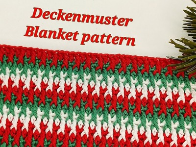 Einfaches Deckenmuster häkeln - crochet simple blanket pattern