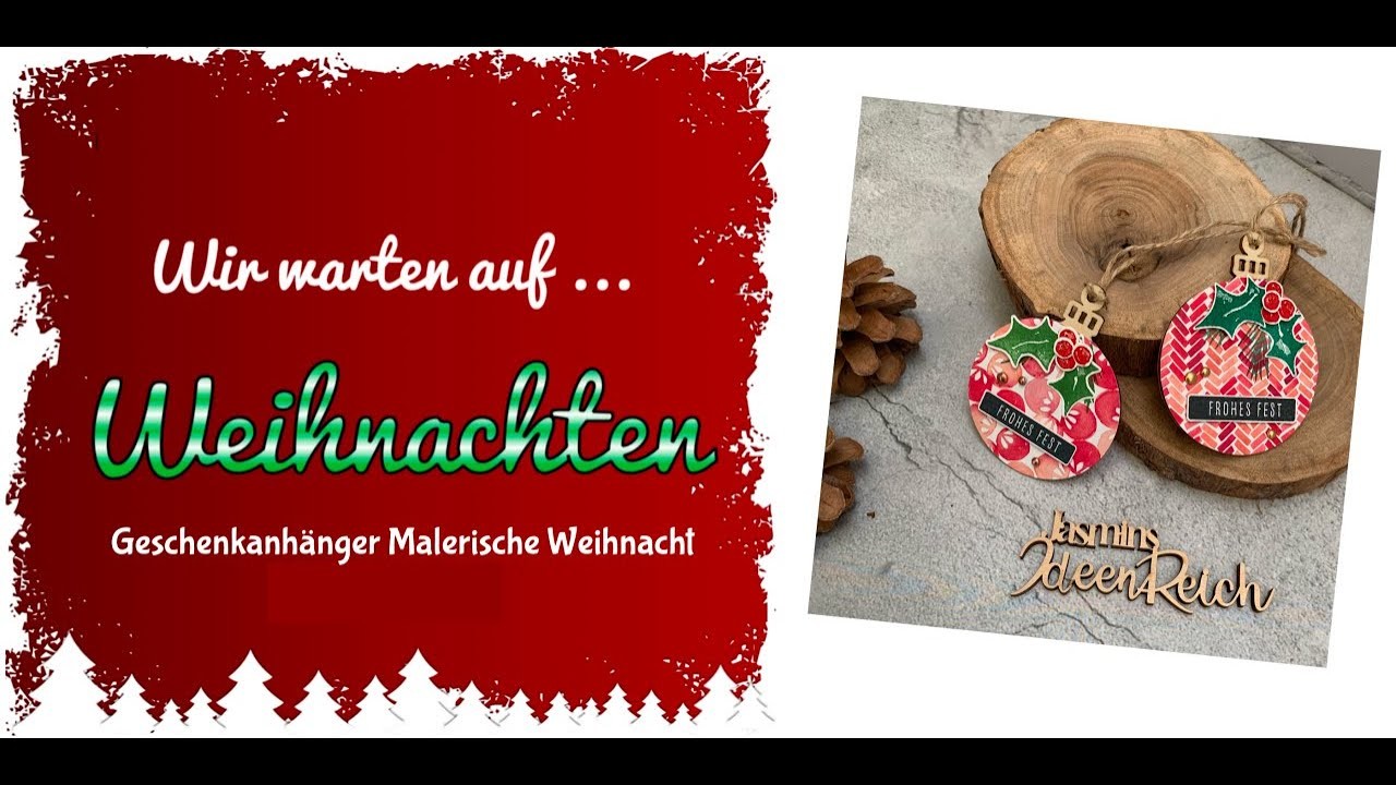 Geschenanhänger Malerische Weihnacht mit Produkten von Stampin´Up!