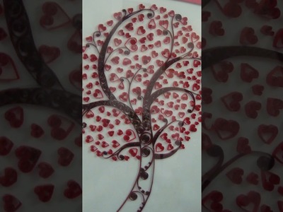 Paper Quilling Heart Tree Handmade#shorts#quilling#hearttree#paperquilling