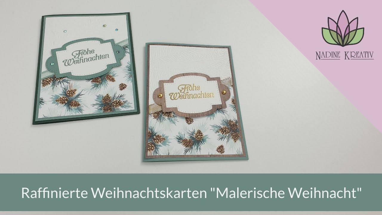 Anleitung Raffinierte Kartenform - "Malerische Weihnacht" - Stampin' Up! Weihnachtskarten basteln