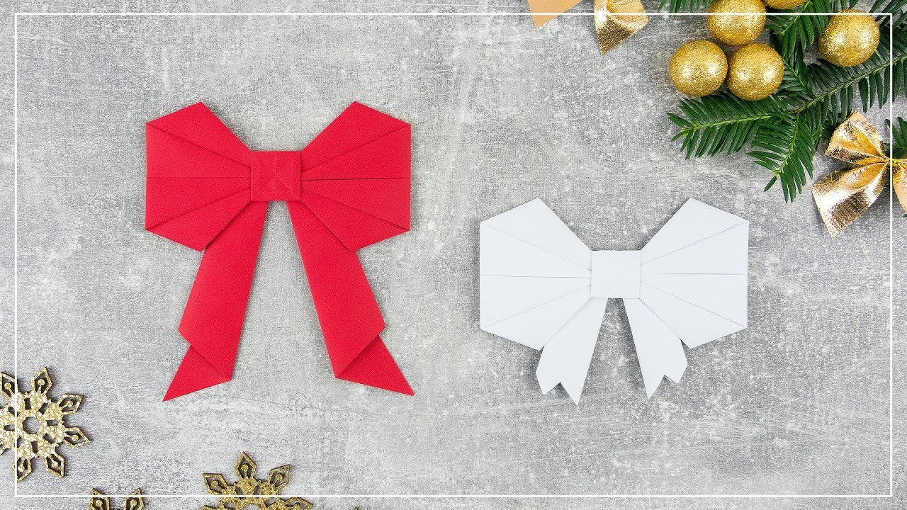 DIY Origami Schleife aus Papier falten | schöne Geschenk Deko
