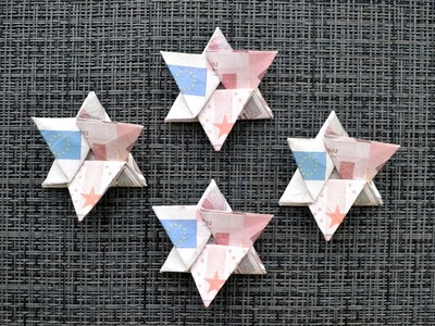Euro Origami KLEINER STERN Geldgeschenk GELD FALTEN | Geschenk | Little Money STAR | Tutorial