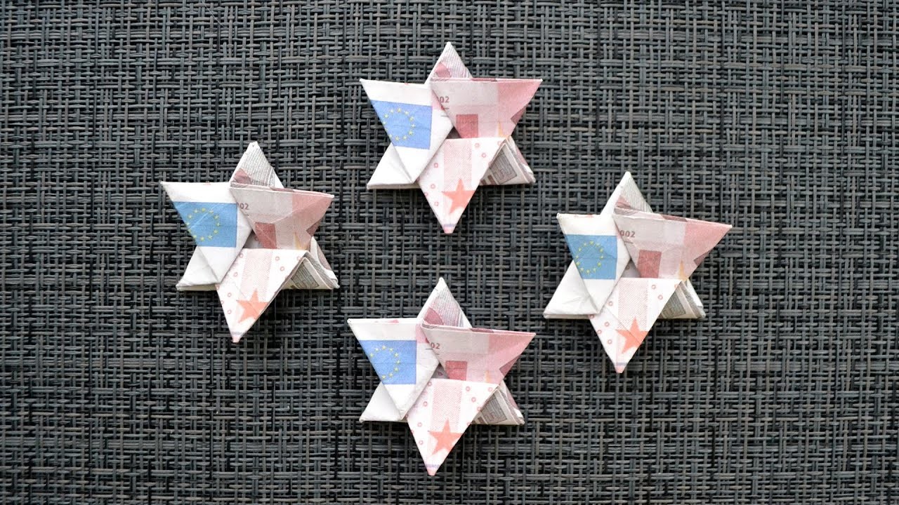 Euro Origami KLEINER STERN Geldgeschenk GELD FALTEN | Geschenk | Little Money STAR | Tutorial