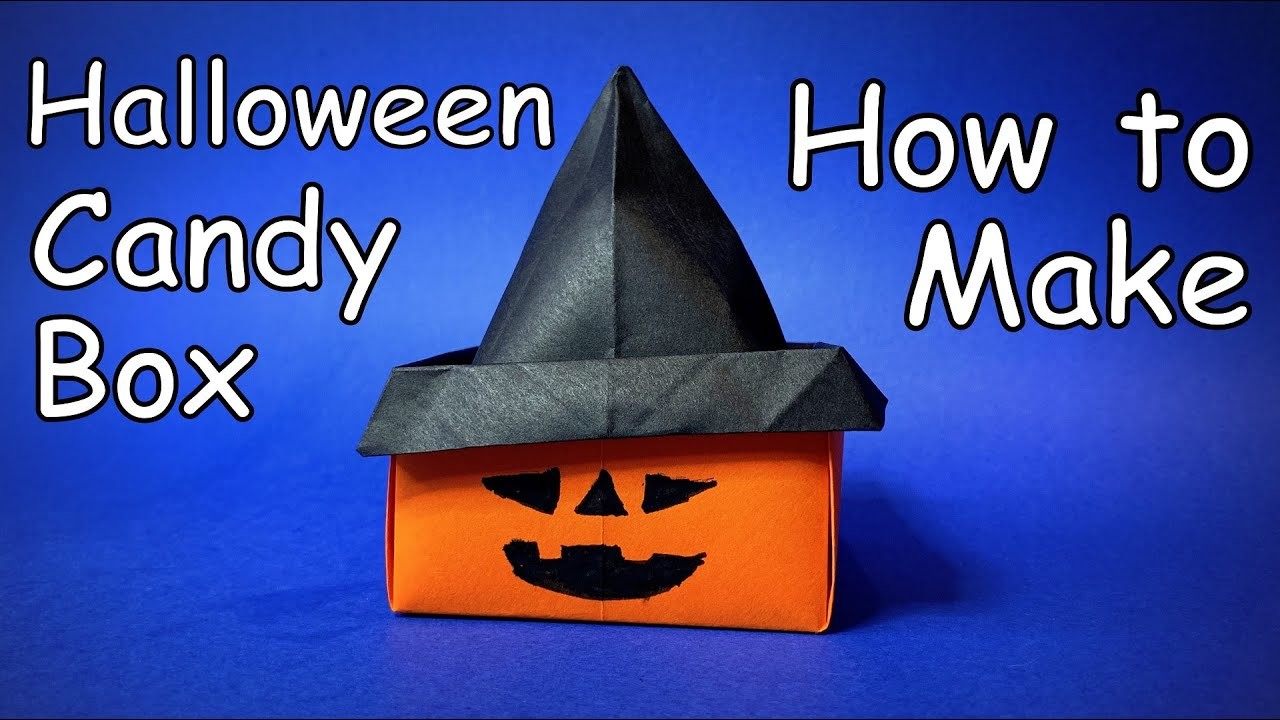 How to Make a Paper Halloween Candy Box | Halloween Origami Candy Box | Halloween Decor Ideas