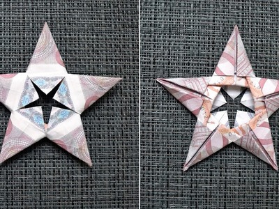 Origami WEIHNACHTSSTERN Geldgeschenk GELD FALTEN | Money CHRISTMAS STAR | Tutorial by Euro Origami
