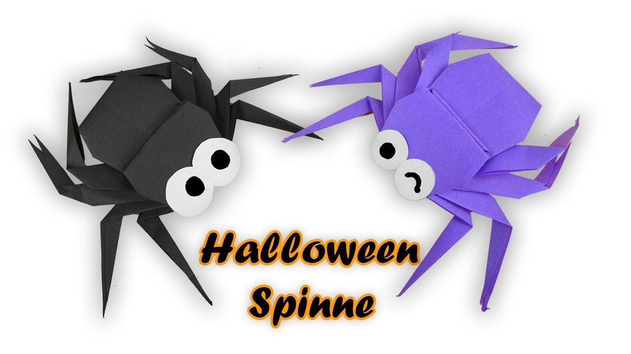 Spinne basteln halloween- Halloween Basteln - Basteln mit papier