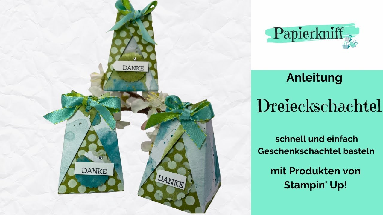 Anleitung Dreieckschachtel ???? Geschenkschachtel schnell und einfach????